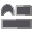 thumbnail image 1 of Ohufall 47in 3 Piece Bathroom Mat Set Rubber Back Non Slip Super Absorbent Washable For Home Hotel Shower, 1 of 9