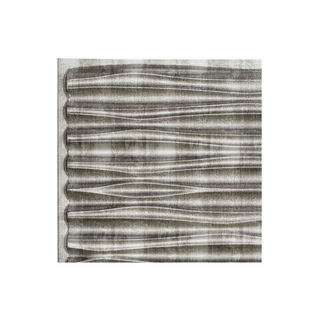 Fasade Dunes Crosshatch Silver Wall Panel Sample 12" x 12"