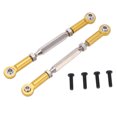 thumbnail image 1 of Steering Shaft Tie Rod, 2Pcs Steering Rear Suspension Arm Tie Rod Refined Appearance Reduce Bumps Wear Resistant  For JLB 1/10 Racing Big Foot Truck Gold, 1 of 8