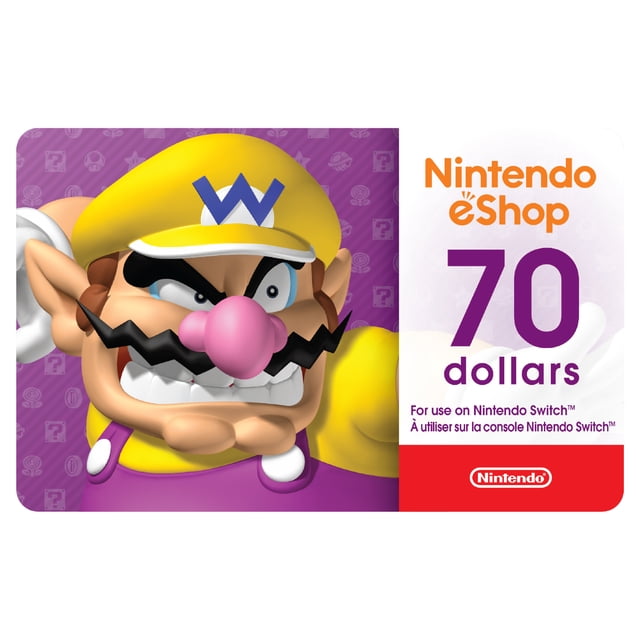 Nintendo eShop $70 (Code Numérique)