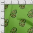 thumbnail image 2 of oneOone Georgette Viscose Tissu Vert à Blocs Matière de Robe Tissu Imprimé Tissu au Mètre 42 Pouces Wide-LQ, 2 of 5