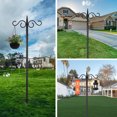 thumbnail image 3 of yeacher Black Iron Garden Hook Stand for Plants and Decorations, Adjustable Height up to 108 Inches (274cm), 19MM Tube Diameter, Includes Ground Insert and Pole Head, 3 of 6