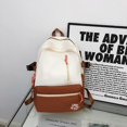 thumbnail image 1 of Nylon Waterproof Women Backpack Contrast Color Travel Backpack Trend Design Storage Backpacks Large Capacity Boobags Sac à dos scolaire, 1 of 7