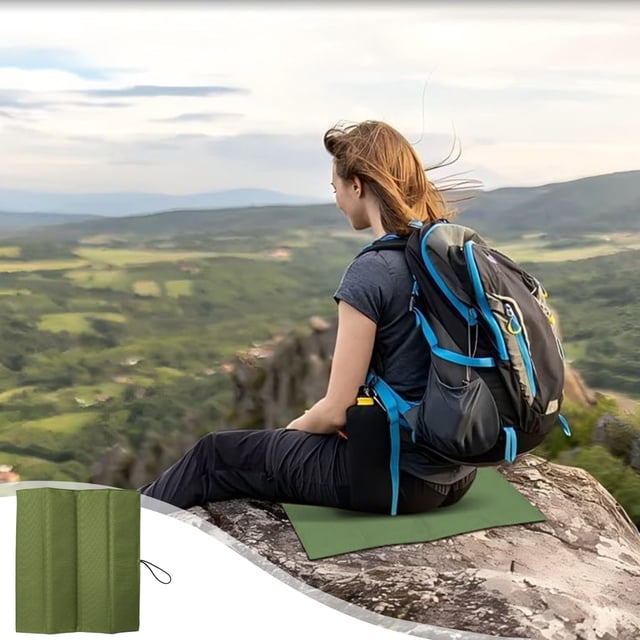Aqestyerly Coussin d'Extérieur Pliable - Coussin de Camping et de Voyage, Conception Anti-Humidité pour les Sorties de Printemps et la Randonnée