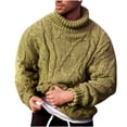 thumbnail image 2 of Pull Tricoté à Manches Longues pour Hommes, Mode Hiver, Col Montant, Chaud, Extérieur, 2 of 3
