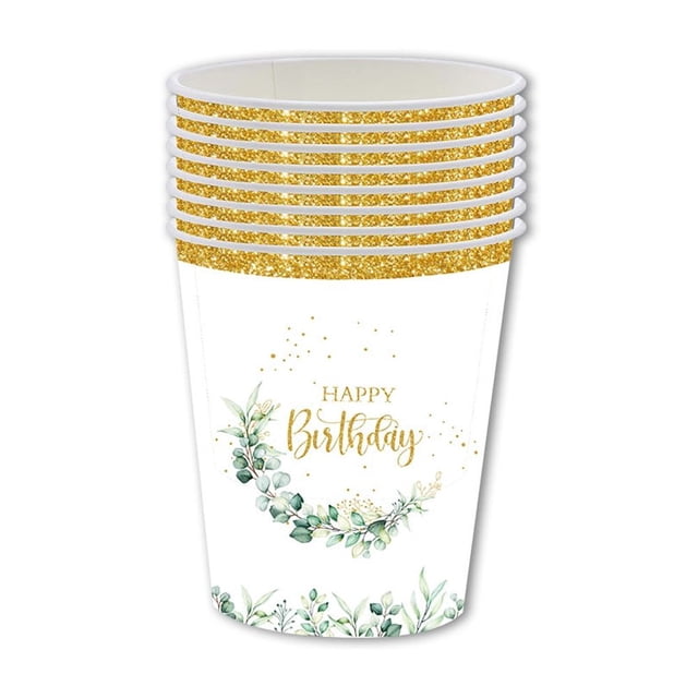 Leaf Themed Party Disposable Tableware Set Theme Party Tableware Set Disposable Decorative Tableware Paper Set