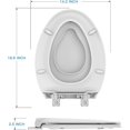 thumbnail image 2 of COZONY White Oval Plastic, Toilet Seat, 2 of 8
