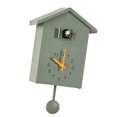 thumbnail image 3 of tredstone Cuckoo Telling Time Silent 2-arm Sweeping Wall Clock Bedside Clock Green 15x9x25cm, 3 of 6