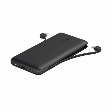 Belkin BoostCharge Plus 10K USB-C Power Bank with Lightning and USB-C Cables Black