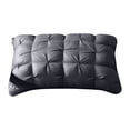 thumbnail image 2 of Velvet Twirl Pillow with Breathable All-Cotton Cover, Premium Support Pillow Core Washable Design, Hypoallergenic Bed Pillow for Side Back Sleepers Multiple Colors Heights, Black, 2 of 6