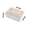 thumbnail image 3 of yulier Snack Containers, 4 Compartment Snack Box Bento Snack Containers, Divided Food Storage Containers, Wheat Straw Meal Prep Lunch Box with Lid for Travel Work Picnic, Beige, 3 of 6