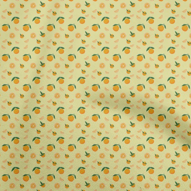 oneOone Polyester Spandex Yellow Fabric Coffeeinated & Vaccinated Craft Projects Decor Fabric Printed By The Yard 56 Inch Wide