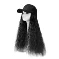 thumbnail image 1 of Visors Baseball Cap Hair Wave Curly Hairstyle Adjustable Wig Hat Attached Long Hair Baseball Caps, 1 of 1