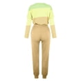 thumbnail image 4 of Yuyuzo Women's Fall 2 Piece Outfit Patchwork Color-Block Long Sleeve Tops and Cinch Bottom Pants Lounge Sets, 4 of 5