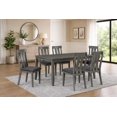 thumbnail image 1 of K-Living Modern Dining Room Furniture Set, 7-Piece Dining Table Set with Chairs in Grey, 1 of 7