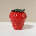 thumbnail image 4 of Desktop Ornament Strawberry Shaped Jar with Lid Ceramic Strawberry Cookie Jar Cute Container for Tea Coffee Candy Cook Storage, 4 of 6