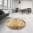 thumbnail image 3 of Ahgly Company Indoor Rectangle Traditional Chrome Gold Yellow Persian Area Rugs, 8' x 10', 3 of 6