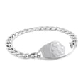 thumbnail image 1 of MedicEngraved Bracelet à Maillons Gourmette 7 mm en Acier Inoxydable 316L Chirurgical avec Étiquette Médicale Embossée - Gravure Médicale Incluse, 1 of 1