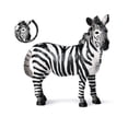 thumbnail image 2 of 1/4Pcs Simulation Zebra Wild Animal Model Figurine Desktop Ornament Kids Toy, 2 of 10