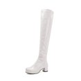 thumbnail image 4 of Foreign Trade Candy Color Patent Leather Ladies Back Zipper Thick Heel Round Toe Over-the-knee Boots, 4 of 5