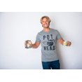 thumbnail image 3 of Mens Pot Head T Shirt Funny Coffee Tee for Guys Caffeine Addicted Sarcastic Cool (Dark Heather Grey) - M, 3 of 4