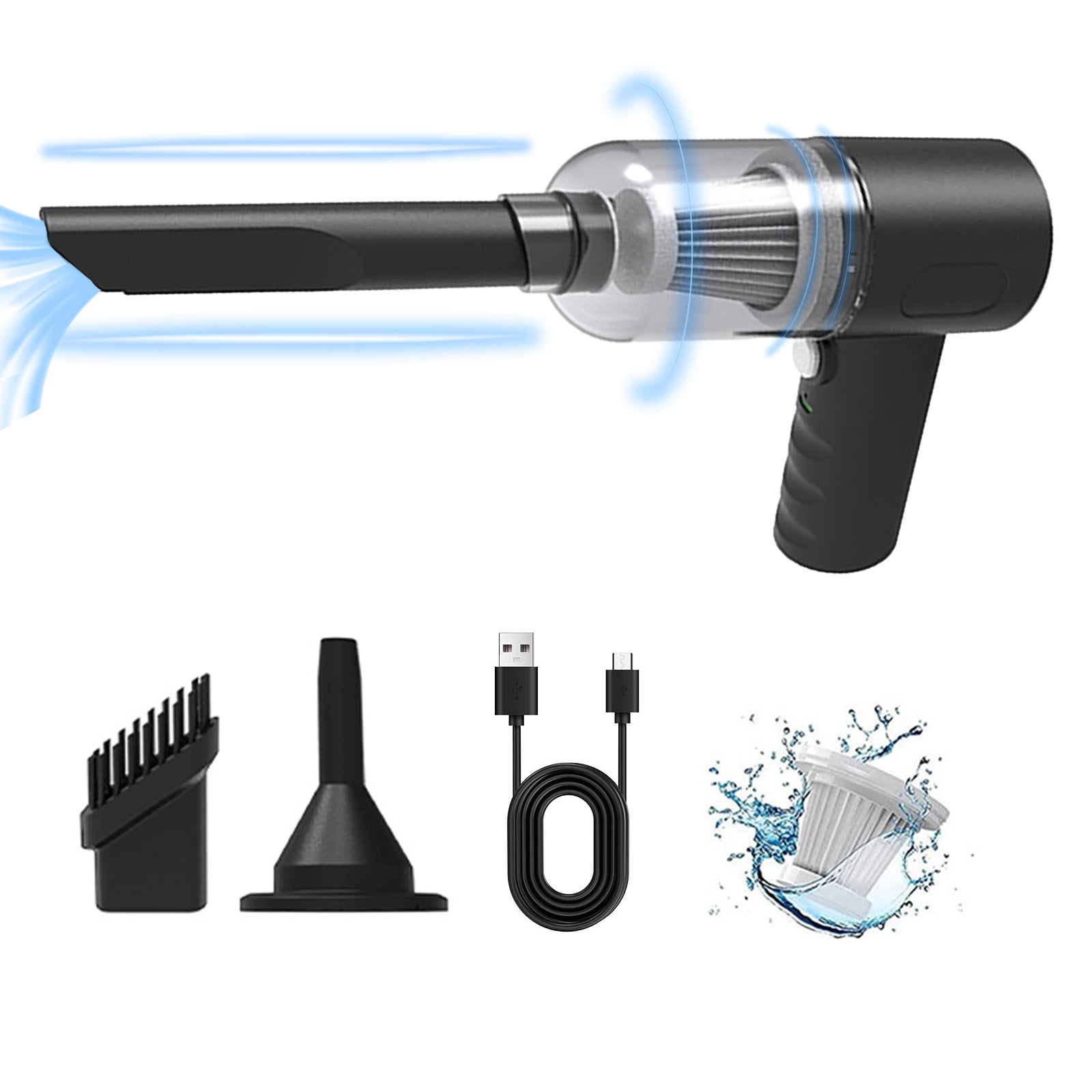 EGNMCR Vacuum Cleaners for Home, Vacuum Cleaner Handheld Car Vacuum Cleaner, 120W Powerful Suction Small Car Vacuum Cleaner, Mini Dusts Buster With USB Portable Vacuum Cleaner mini vacuum