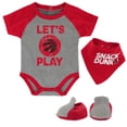 thumbnail image 1 of Outerstuff Newborn Toronto Raptors Baby Hook Creeper, Bib & Booties Set, 1 of 6