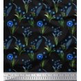 thumbnail image 1 of Soimoi Polyester Crepe Fabric Leaves & Aster Floral Print Fabric by Yard 42 Inch Wide, 1 of 3