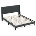 thumbnail image 1 of Costway Queen Size Bed Frame Linen Upholstered Mattress Foundation with Wooden Slats, 1 of 10