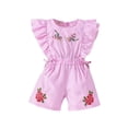 thumbnail image 2 of TopLLC Tout-Petits Bébés Filles Garçons Manches Courtes T-Shirt Imprimé Couleur Col Rond Combinaison Barboteuse Pantalon Fille, 2 of 9