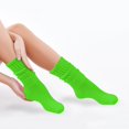 thumbnail image 2 of XIAQUJ Socks Solid Color Crew Socks Colorful Lightweight Cotton Socks Stockings Green One Size, 2 of 4