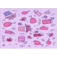 thumbnail image 1 of Ahgly Company Machine Washable Indoor Rectangle Transitional Purple Area Rugs, 7' x 9', 1 of 7