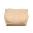 thumbnail image 3 of Double Women Plus Size Strapless Bra Bandeau Tube Removable Padded Top Stretchy, 3 of 6
