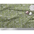 thumbnail image 3 of Soimoi Rayon Fabric Leaves & Floral Block Decor Fabric Printed Yard 56 Inch Wide, 3 of 3