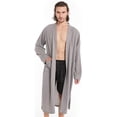 thumbnail image 4 of Men'S Waffle Kimono Bathrobe Turkey Luxurious Premium Cotton Lightweight Spa Robe, 4 of 6