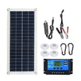 thumbnail image 1 of yeacher Portable 300W Solar Flexible Panel Kit 12/24V Switch USB Charging Interface Solar Board With Controller Waterproof Solar Cells for Phone RV Car, 1 of 8