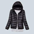 thumbnail image 2 of RKSTN Puffer Jacket Womens Winter Fashion Solid Color Lightweight Hooded Short Korean Style Jacket Plus Size Full Zipper Warm Jacket with Pockets, 2 of 7