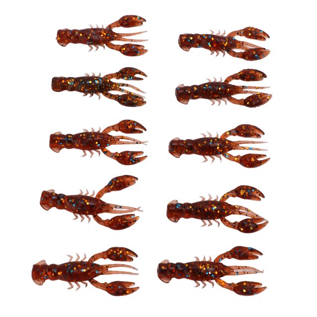 Soft Fishing Lure Soft Lure Baits Crawdad Soft Bait Soft Shrimp Lure Artificial Soft Shrimps Fishing Lure 10pcs Soft Fishing Lure Crawdad Bait PVC Shrimp Artificial Soft Lure Baits