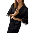 thumbnail image 1 of LSLJS Pyjama d'Intérieur pour Femmes, Plume Aguichant, Manches Longues, Chemises de Nuit, Peignoirs, Cadeaux pour Femmes, 1 of 3