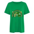 thumbnail image 2 of TopLLC St. Patrick's Day Patricks Day Chemises pour Femmes Hauts de Sarrau St Patricks Day Mode pour Dames St. Imprimé Léopard Manches Courtes Col Rond Chemise Femme Décontractée Ample, 2 of 4