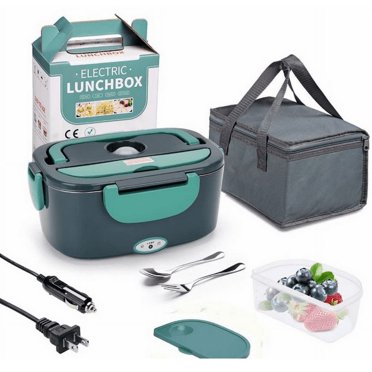 Electric Lunch Box, Ultra Quick Heated Portable Food Warmer With Leakproof Lid, Safety Material And Dishwasher Safe Components For Car/Truck/Office Use, 1.5L Stainless Steel