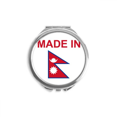 thumbnail image 1 of Nepal Country Love Hand Compact Mirror Round Portable Pocket Glass, 1 of 3