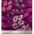 thumbnail image 1 of Soimoi Modal Satin Fabric Artistic Flower Print Fabric by the Yard 42 Inch Wide, 1 of 3