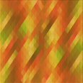 thumbnail image 1 of Ahgly Company Tapis d'Intérieur Lavable à la Machine, Carré, Transitionnel, Orange Rouge Orange, Tapis de Zone, 6 Pieds Carré, 1 of 7