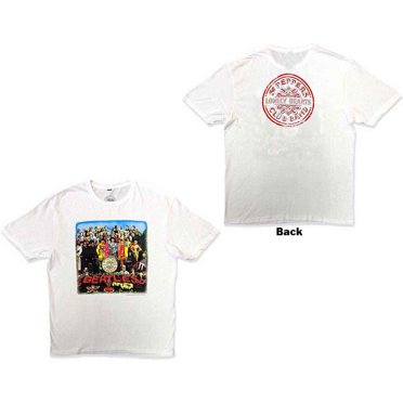 The Beatles Unisex T-Shirt Vintage Sgt Pepper (Back Print)