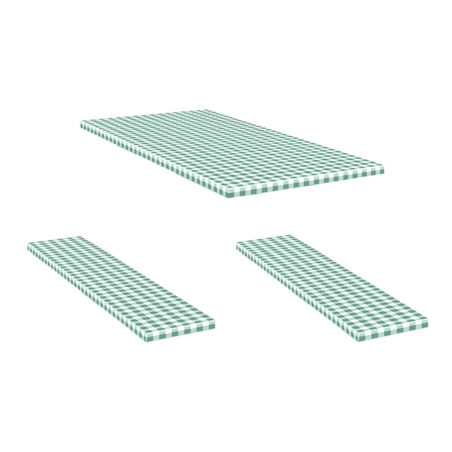 Picnic Tables for Outdoors Outdoor Courtyard Waterproof Table Cover Three Piece Picnic Table Cloth Back Flannel Elastic Table Cover Picnic Table Cover