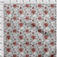 thumbnail image 4 of oneOone Polyester Spandex Marron Tissu Floral Rétro Tissu Imprimé de Matériel de Couture par la Cour 56 Pouces de Large, 4 of 5