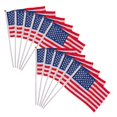 thumbnail image 1 of 50pcs USA Flag American Hand Waving Flags 14*21cm, 1 of 3