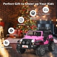 thumbnail image 4 of Costway 12V Kids Ride On Car 2 Seater Truck RC Electric Vehicles w/ Storage Room Pink, 4 of 10