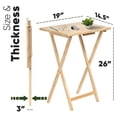 thumbnail image 3 of PJ Wood Plateaux-Tables Pliants pour Télé avec Étagère de Rangement Compacte Ensemble de Meubles 5 Pcs, 3 of 10